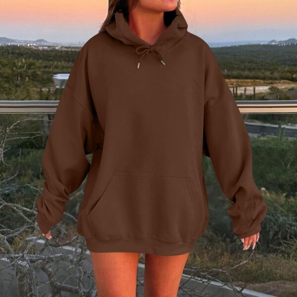 Womens Hoodies Oversized Sweatshirt Pullover Fleece Sweaters Long Sleeve Winter Fall Outfits Fashion Y2k Cute Clothes - Image 4