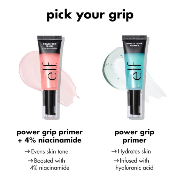 e.l.f. Power Grip Primer + 4% Niacinamide, Gel-Based & Hydrating Face Primer, Evens Skin & Brightens, Grips Makeup, Vegan & Cruelty-Free, 0.8 Fl Oz - Image 6