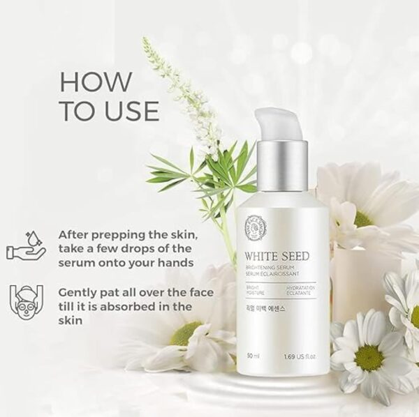 The Face Shop Whiteseed Brightening Serum | Deep Skin Brightening, Boost Moisturization & Pore Minimize | Skin Texture & Clarity Improvement, Dullness Reducing, 1.69 Fl Oz - Image 4