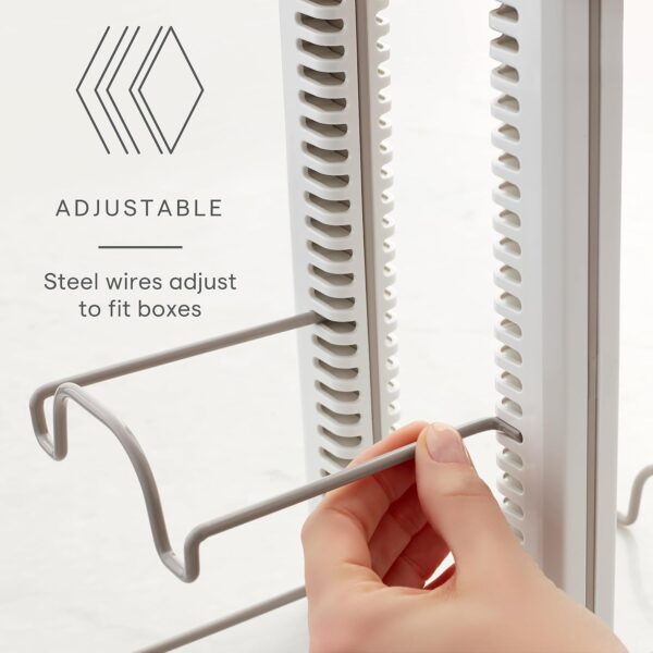 YouCopia WrapStand, Adjustable Kitchen Wrap, Foil and Bag Box Organizer for Kitchen Cabinet and Pantry Storage, White - Image 2