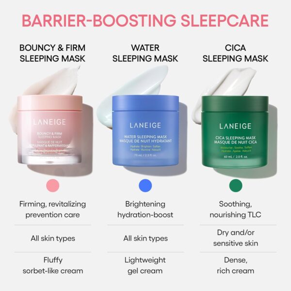 LANEIGE Water Sleeping Mask: Korean Overnight Mask, Squalane, Probiotic-Derived Complex, Hydrate, Barrier-Boosting, Visibly Smooth and Brighten - Image 6