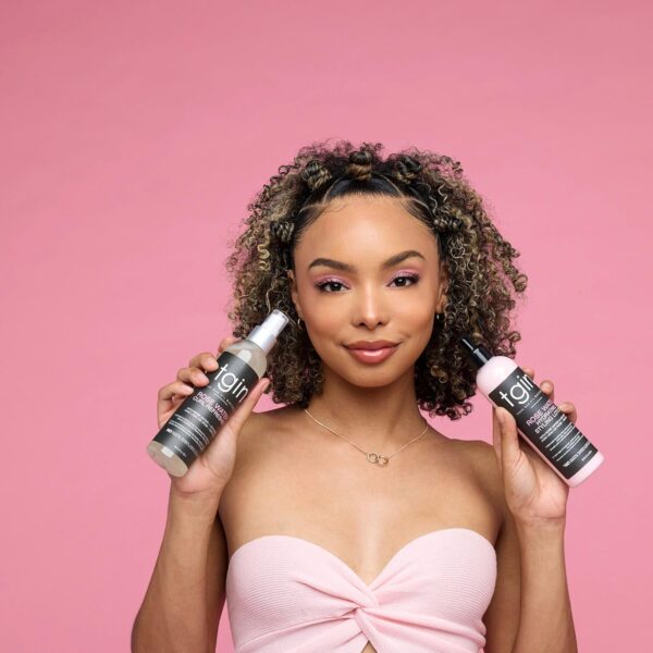 tgin Rose Water Curl Refresher for Curly, Coily, and Wavy Hair, with Acai Berries, Moisturizes and Soothes Dry Hair and Scalp, Braids, Protective Styles, and Locs, 8 fl oz - Image 4