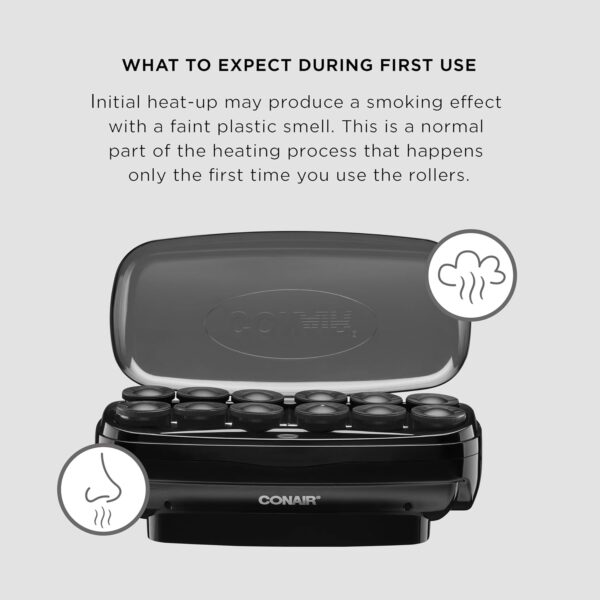 Conair Hot Rollers Hair Curlers for Long, Medium and All Hair | Heated Rollers with Hair Roller Clips Included | 1 1/2-inch Rollers | Amazon Exclusive - Image 6