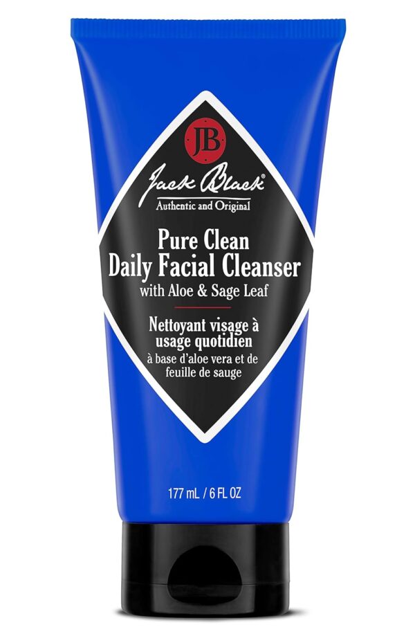 Jack Black Pure Clean Daily Facial Cleanser for Men - Mens Face Wash, Jack Black Face Wash Men\'s, Face Wash for Men, Face Cleanser for Men, 2-in-1 Facial Cleanser & Face Toner for Men, Gifts for Men