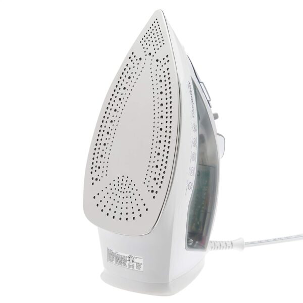 Amazon Basics Steam Iron For Clothes, Handheld Steamer, Steel Soleplate, 1700-Watt, Gray, 1.62ft - Image 3