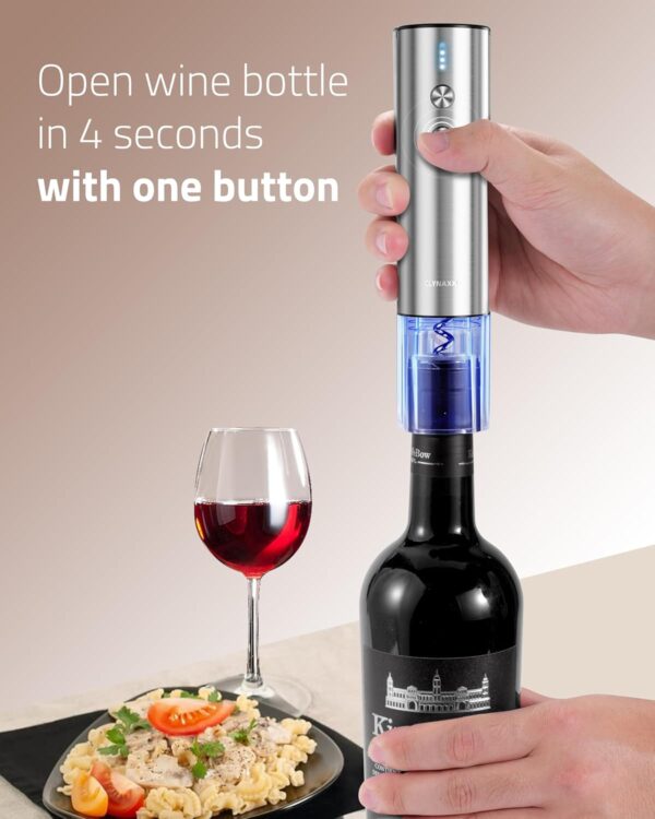Electric Wine Opener Set - Premium Wine Gifts with Wine Opener, Foil Cutter, Wine Aerator, Vacuum Stopper, and Elegant Gift Box - Ideal Christmas Gift for Unforgettable Moments - Image 4