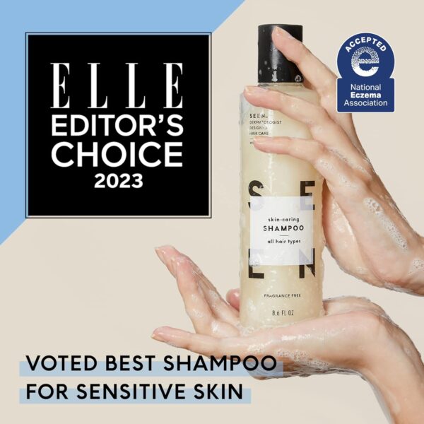 SEEN Shampoo, Conditioner and Blow-Out Creme, Fragrance Free- Non-Comedogenic & Sulfate-Free Blow Out Hair Cream- Reduces Frizz- Heat Protectant - Image 4