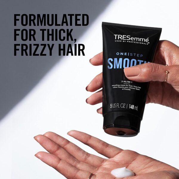 TRESemmé Hair Smoothing Cream 2-Pack – One Step Smooth 5-in-1 Anti-Frizz Hair Products for Thick Hair, Heat Protectant, 5 Oz Ea - Image 4