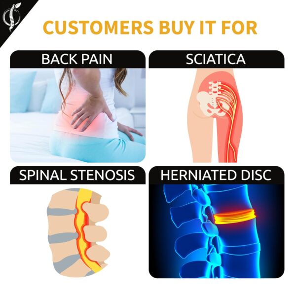 SOLIDBACK | Back Stretcher for Lower Back Pain Relief | Sciatica Pain Relief | Neck and Back Stretcher | Back Decompression | Spine Corrrector | Sciatic Nerve | Chiropractic Stretch | Spinal Stenosis - Image 3
