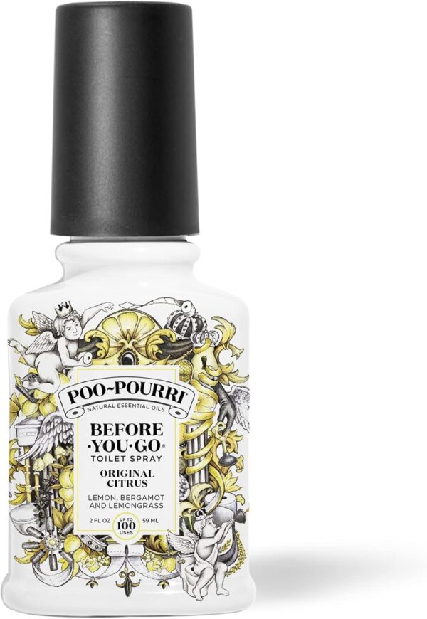 Poo-Pourri Before-You-Go Toilet Spray, Original Citrus, 2 Fl Oz - Lemon, Bergamot and Lemongrass