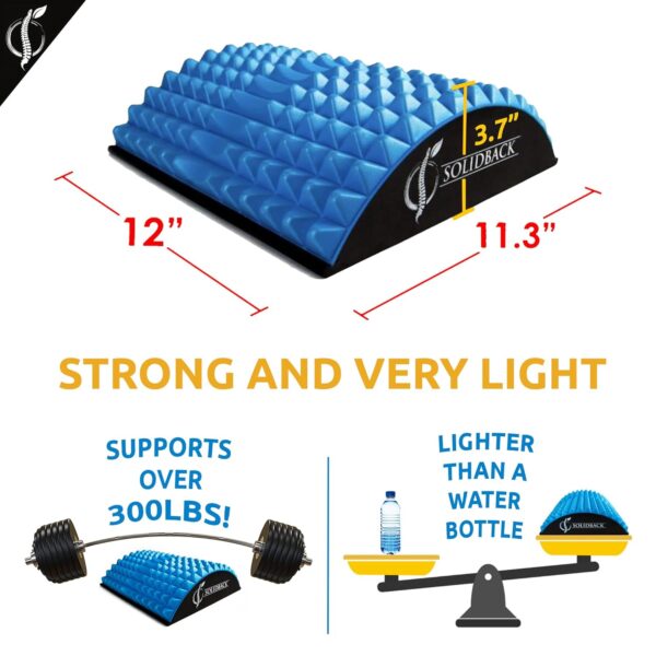 SOLIDBACK | Back Stretcher for Lower Back Pain Relief | Sciatica Pain Relief | Neck and Back Stretcher | Back Decompression | Spine Corrrector | Sciatic Nerve | Chiropractic Stretch | Spinal Stenosis - Image 4
