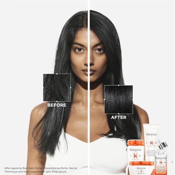Kerastase Nutritive Nectar Thermique Heat Protecting Leave-In Cream | Deeply Condition and Reduce Frizz | Instant Softness & Shine | With Plant-based Proteins | For Medium to Thick Dry Hair - Image 2