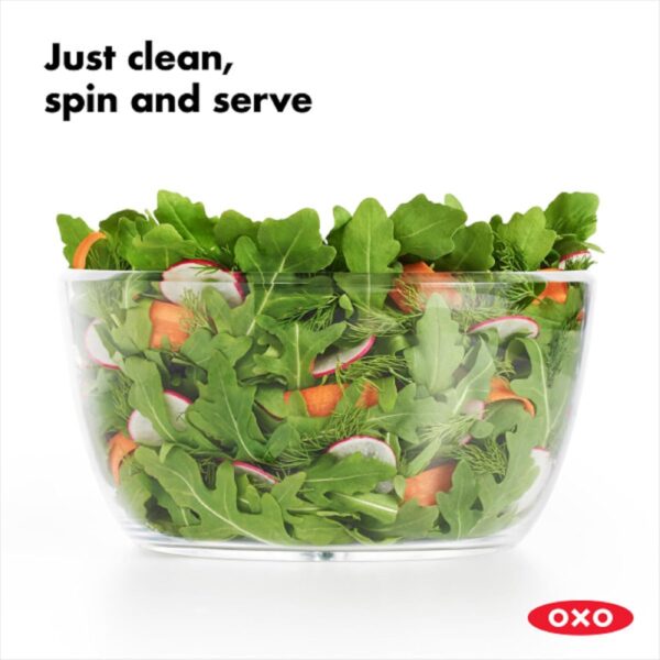 OXO Good Grips Large Salad Spinner - 6.22 Qt., White - Image 5