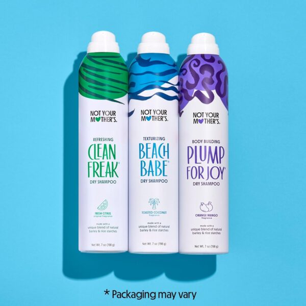 Not Your Mother\'s Dry Shampoo Assortment (3-Pack) - 7 oz - Clean Freak Dry Shampoo, Plump for Joy Dry Shampoo, Beach Babe Dry Shampoo - Instantly Absorbs Oil in Hair - Image 2