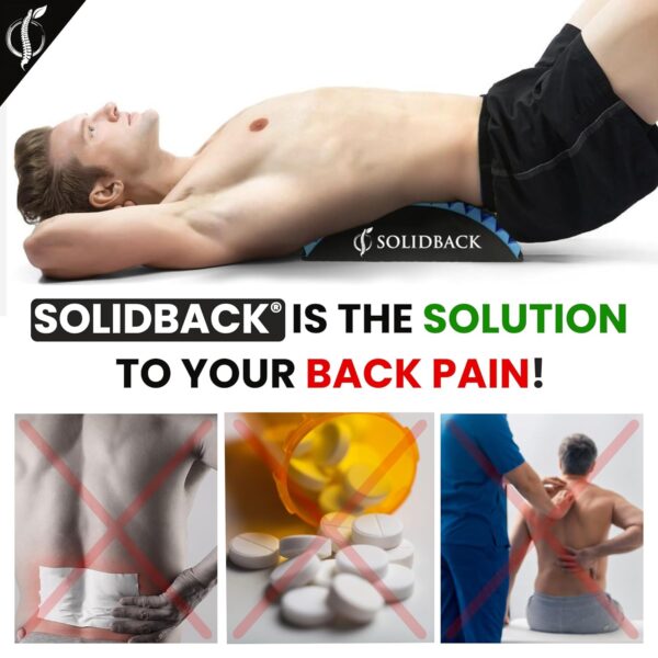 SOLIDBACK | Back Stretcher for Lower Back Pain Relief | Sciatica Pain Relief | Neck and Back Stretcher | Back Decompression | Spine Corrrector | Sciatic Nerve | Chiropractic Stretch | Spinal Stenosis - Image 2