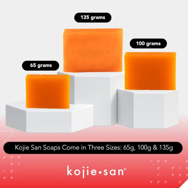 Kojie San Skin and Body Brightening Soap - Original Kojic Acid, Dark Spot Remover Soap Bar with Coconut & Tea Tree Oil- 65g x 1 Bar - Image 3