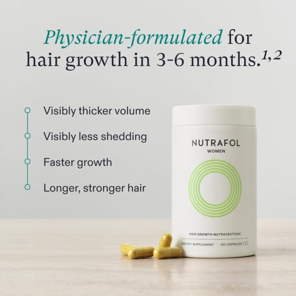 Nutrafol Women\'s Hair Growth Supplements, Ages 18-44, Clinically Proven for Visibly Thicker and Stronger Hair, Dermatologist Recommended - 1 Month Supply - Image 2