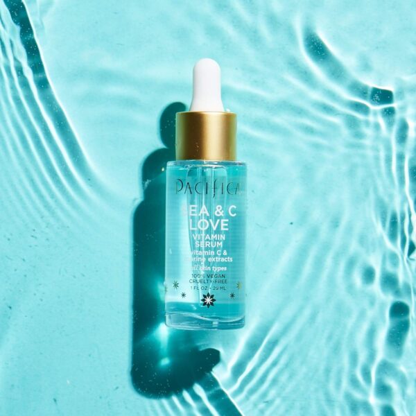 Pacifica Beauty Sea and C Love Vitamin C Serum, Skincare, Hyaluronic Acid, Green Tea, Marine Extracts, Blue Light Protection, Brightening, Lightweight, Face Care, Skin Care Serum, 1 fl oz (1 Count) - Image 5