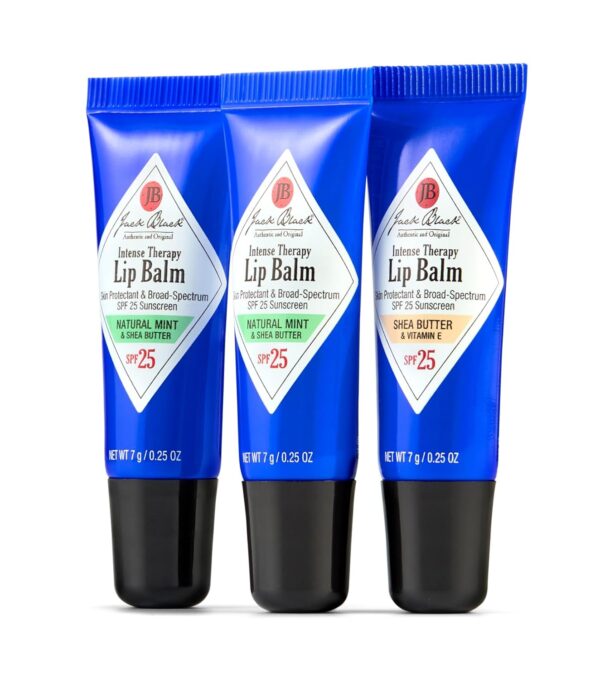Jack Black Intense Therapy Lip Balm Stocking Stuffers for Adults, Jack Black Lip Balm SPF 25, Lip Sunscreen, SPF Lip Balm for Chapped Lips, Lip SPF, Lip Moisturizer, Lip Balm with SPF, Small Gifts - Image 2