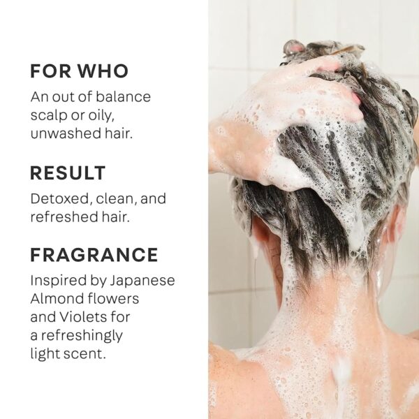 NATURELAB. TOKYO Perfect Clean Clarifying Scalp Scrub 2-in-1 Shampoo and Scalp Scrub Hair Treatment (8.1 oz) & Perfect Clean Scalp Balancing Sake Rinse (7 oz) - Image 4