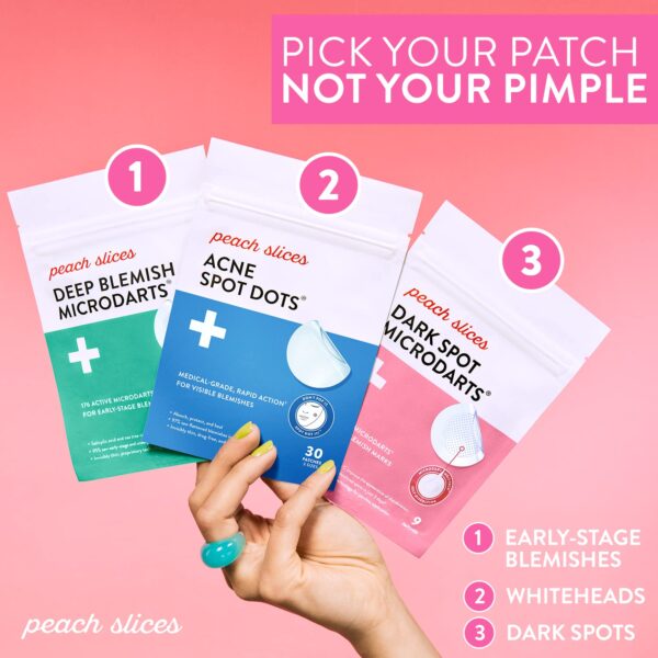 Peach Slices | Acne Spot Dots | Hydrocolloid Acne Patches | For Zits, Blemishes, & Breakouts | Vegan | Cruelty-Free | Pimple Patches | Facial Skin Care Products | 3 Sizes (7mm, 10mm, & 12mm) | 30 Ct - Image 6