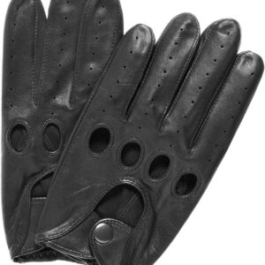 Pratt & Hart Silverstone Men’s Leather Driving Gloves (Unlined) Great for Bikers and Motorcycle Enthusiasts (Sheepskin)