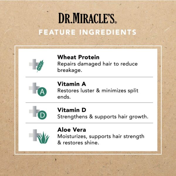 Dr. Miracle\'s Temple and Nape Gro Balm - For Healthy Hair Growth, Contains Wheat Protein, Aloe, Vitamin A, Vitamin D, Strengthens, Promotes Growth, 4 oz - Image 5