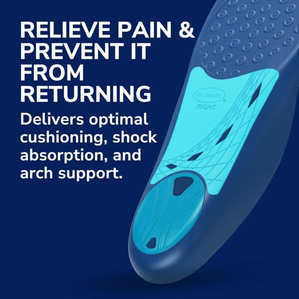Dr. Scholl’s Plantar Fasciitis Pain Relief Orthotic Insoles, Immediately Relieves Pain: Heel, Spurs, Arch Support, Distributes Foot Pressure, 1 Pair - Image 3