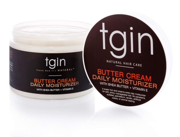 tgin Butter Cream Daily Moisturizer for Curly, Coily and Wavy Hair, Rich Moisture for Dry Hair and Defined Curls, 12 oz - Image 3