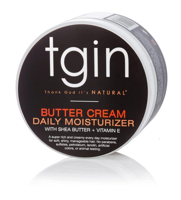 tgin Butter Cream Daily Moisturizer for Curly, Coily and Wavy Hair, Rich Moisture for Dry Hair and Defined Curls, 12 oz - Image 2