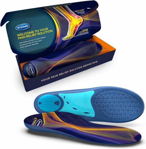 Dr. Scholl’s Plantar Fasciitis Pain Relief Orthotic Insoles, Immediately Relieves Pain: Heel, Spurs, Arch Support, Distributes Foot Pressure, 1 Pair