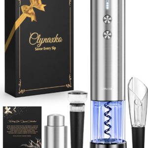 Electric Wine Opener Set - Premium Wine Gifts with Wine Opener, Foil Cutter, Wine Aerator, Vacuum Stopper, and Elegant Gift Box - Ideal Christmas Gift for Unforgettable Moments