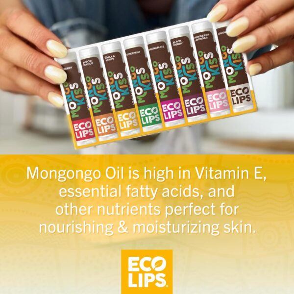 Mongo Kiss USDA Organic Lip Balm Set 8-pack (0.15 oz. each) with Mongongo Oil & Cocoa Butter to Moisturize Chapped Lips | Made in USA by Eco Lips (Variety) - Image 2