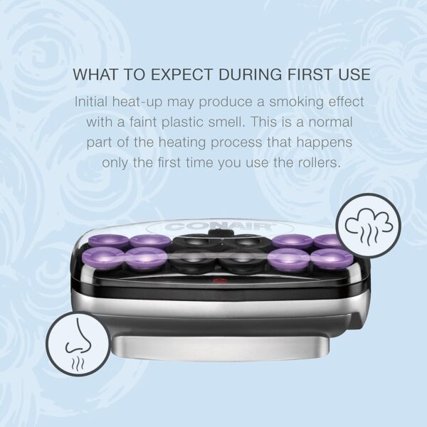 Conair Hot Rollers Hair Curlers for Long, Medium and All Hair | Heated Rollers with Hair Roller Clips Included | 1 1/2-inch and 1 3/4 inch Rollers | Amazon Exclusive - Image 6