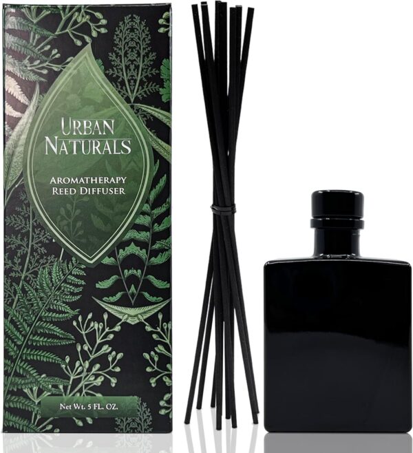 Urban Naturals BlackBerry Vanilla Reed Diffuser Set – Ripe Blackberries, Warm Vanilla & Patchouli – 5 Ounce Sleek Black Rectangular Refillable Glass Bottle – Made in The USA - Image 2