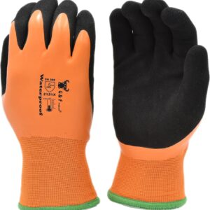 G & F Products Waterproof cold weather Double Coated Windproof HPT Plam and Fingers Acrylic Terry inner