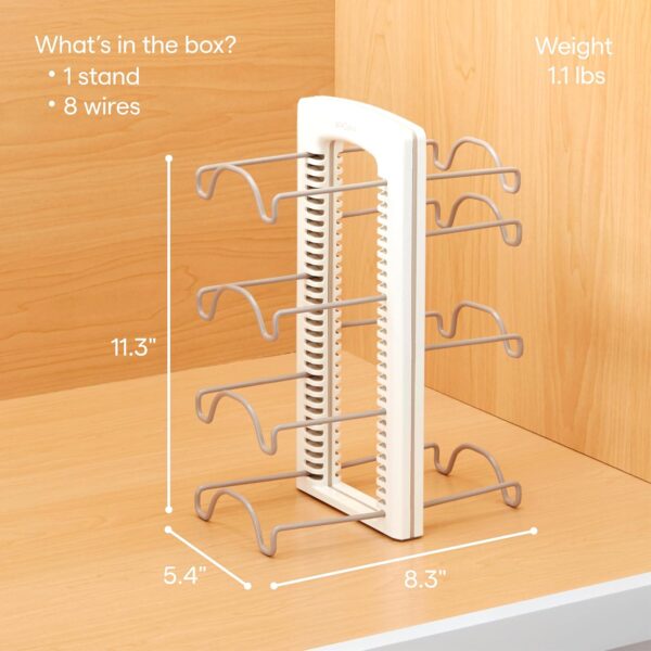 YouCopia WrapStand, Adjustable Kitchen Wrap, Foil and Bag Box Organizer for Kitchen Cabinet and Pantry Storage, White - Image 4
