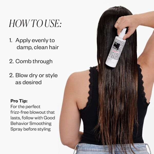 IGK GOOD BEHAVIOR 4-in-1 Prep Spray | Leave In + Detangle + Heat Protectant | Vegan + Cruelty Free | - Image 5