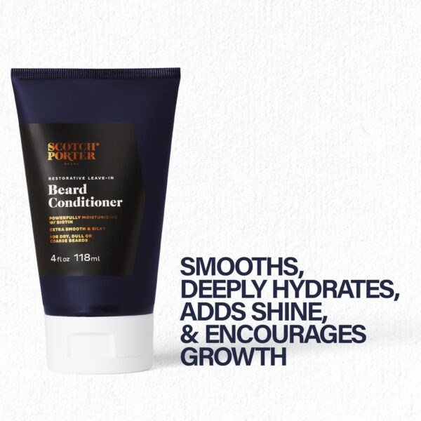 Scotch Porter Restorative Leave-In Beard Conditioner – Deep Conditioning Softener with Lightweight Feel, Reduces Frizz & Provides Long-lasting Hydration & Shine to Dull, Dry, Coarse Beards – 4 oz. - Image 4