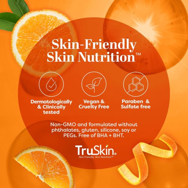 TruSkin Vitamin C Serum – Anti Aging Facial Serum with Vitamin C, Hyaluronic Acid, Vitamin E and More – Brightening Serum for Dark Spots, Even Skin Tone, Eye Area, Fine Lines & Wrinkles, 2 Fl Oz - Image 6