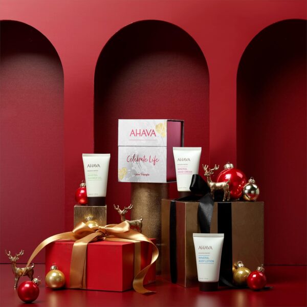 AHAVA Love Triangle Body Trio - Includes Mineral Hand Cream, Mineral Body Lotion & Mineral Shower Gel, Enriched with Exclusive Dead Sea Mineral Blend Osmoter, 3 x 1.3 Fl.Oz - Image 3