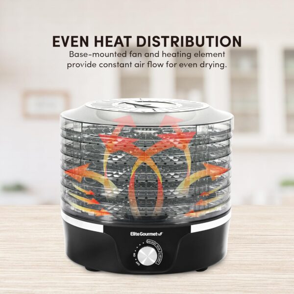 Elite Gourmet EFD319 Food Dehydrator, 5 BPA-Free 11.4 - Image 3