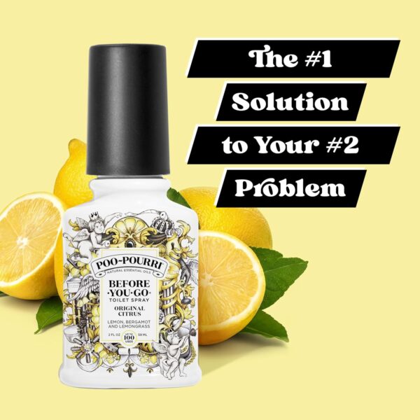 Poo-Pourri Before-You-Go Toilet Spray, Original Citrus, 2 Fl Oz - Lemon, Bergamot and Lemongrass - Image 2