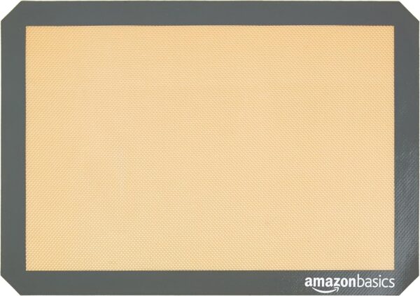Amazon Basics Rectangular Silicone, Non-Stick Reusable, Food Safe Baking Mat, Pack of 2, 16.5 - Image 3