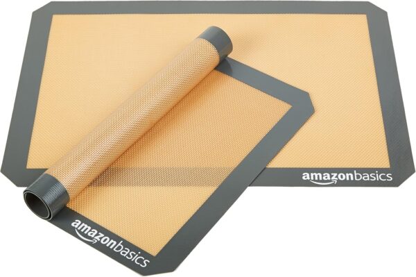 Amazon Basics Rectangular Silicone, Non-Stick Reusable, Food Safe Baking Mat, Pack of 2, 16.5 - Image 5