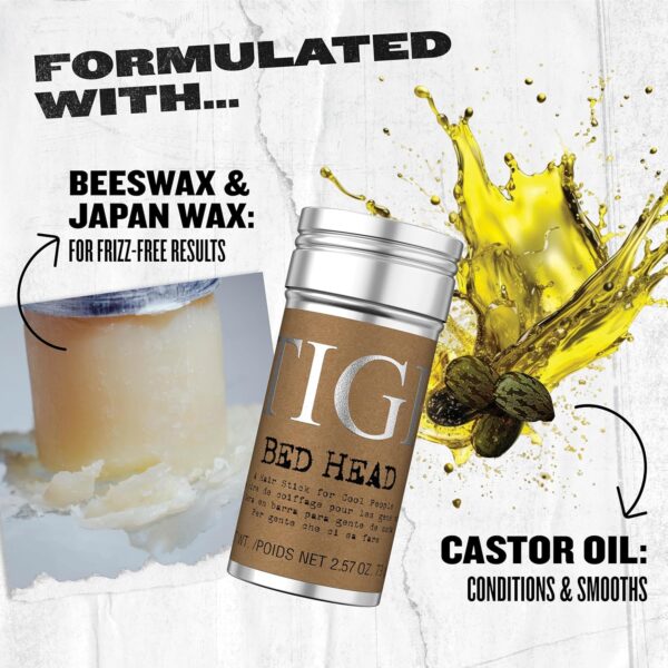 TIGI Bed Head Hair Wax Stick for a Soft, Pliable Hold, Hair Care Slick Back Stick Styling Product with Beeswax & Japan Wax, 2.57 oz - Image 3