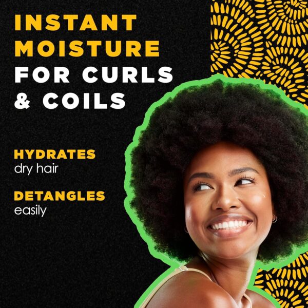 MY BLACK IS BEAUTIFUL Detangler Spray, Sulfate Free, for Curly and Coily Hair with Coconut Oil, Honey and Turmeric, 7.6 fl oz - Image 4