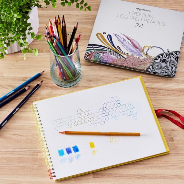 Amazon Basics Premium Colored Pencils 72 Count, Soft Core, Multicolor, Back to School Supplies (Pack of 1) - Image 6