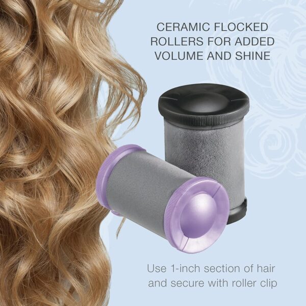 Conair Hot Rollers Hair Curlers for Long, Medium and All Hair | Heated Rollers with Hair Roller Clips Included | 1 1/2-inch and 1 3/4 inch Rollers | Amazon Exclusive - Image 4